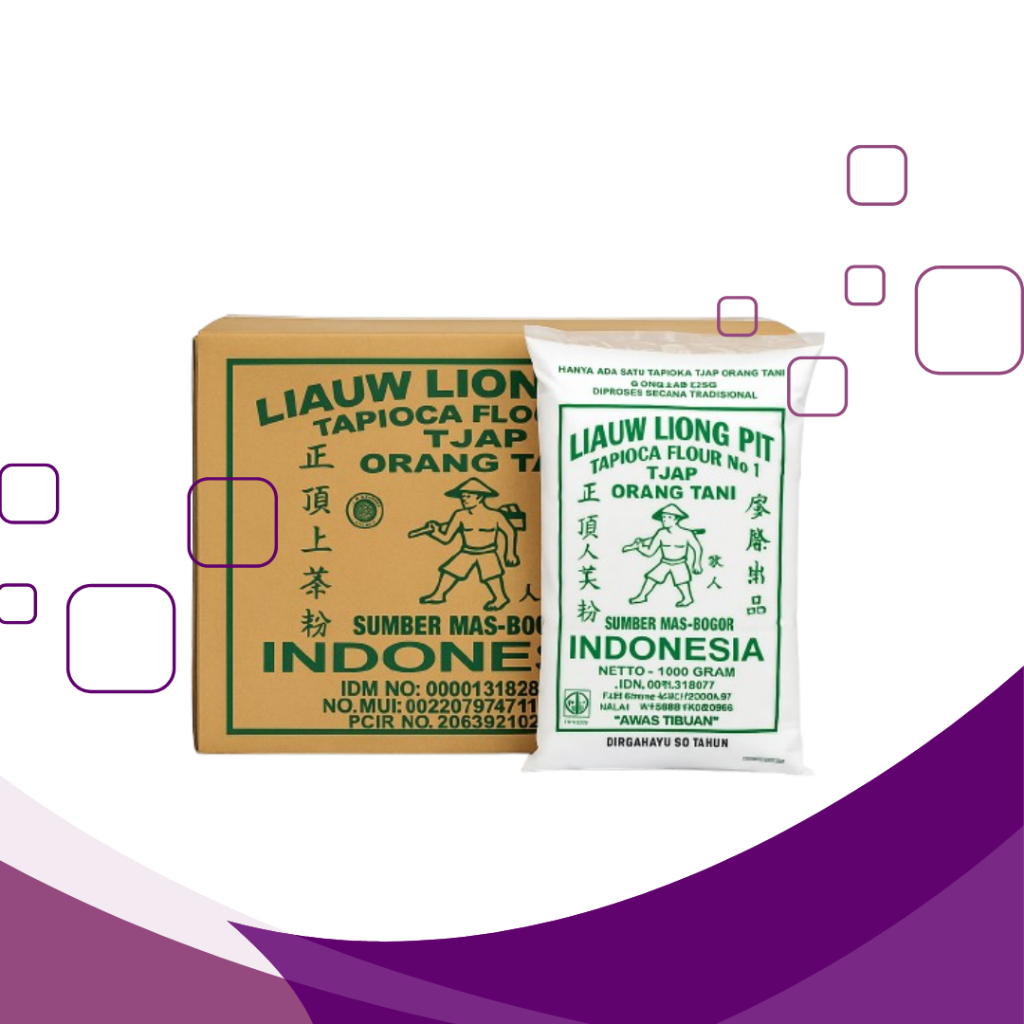 

Tepung Tapioka Liauw Liong Pit Cap Orang Tani - Sagu Tani 1 kg x10 (Karton)