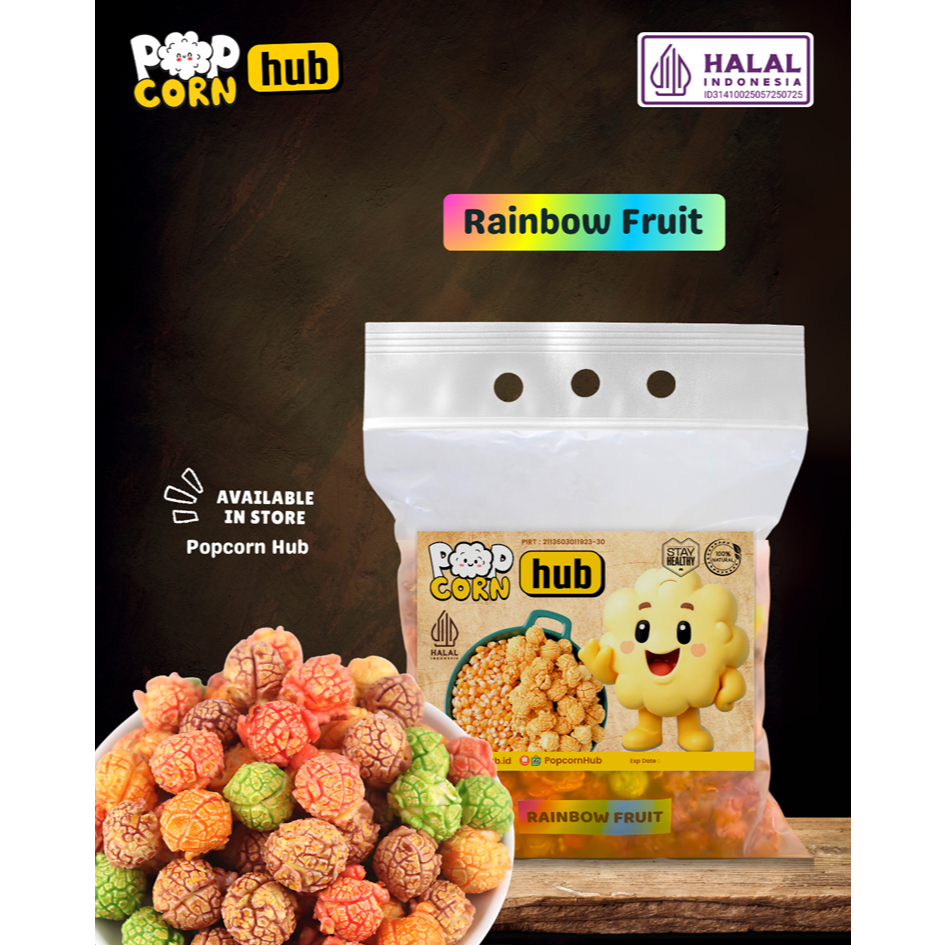 

Popcorn Hub – Mushroom Popcorn Rainbow Fruit Rasa Buah 400gr