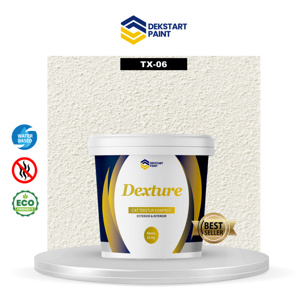Cat Tembok Tekstur Pasir Kamprot Ukuran 25 Kg Pail INTERIOR EXTERIOR - Cat Texture DEKSTART PAINT