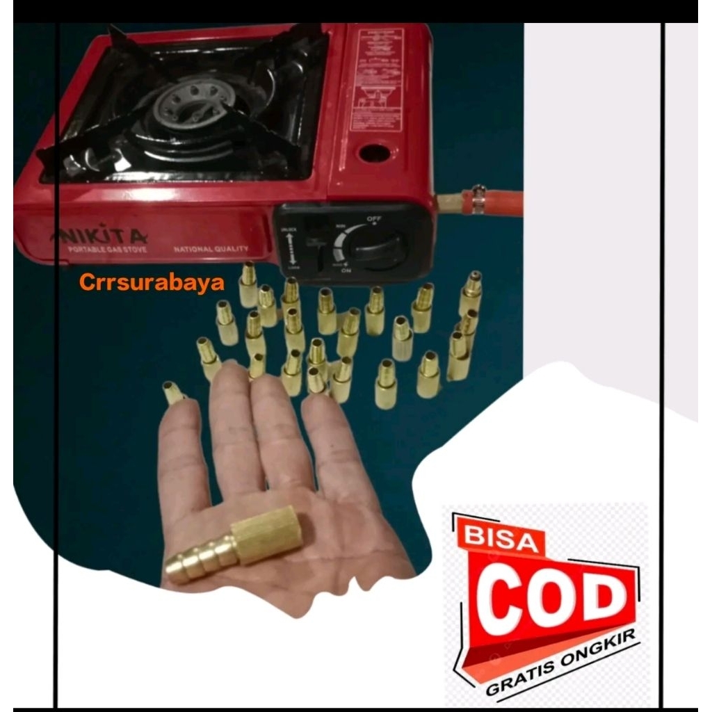 Adaptor Sambungan Kompor Gas Portable ke Tabung LPG 3Kg | Nepel Selang Gas Elpiji Regulator