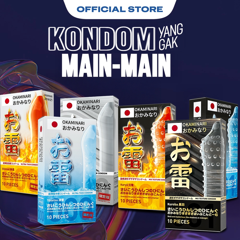 Kondom 001 Tipis Bergerigi Berduri Semua Lengkap - Full Package Condom Okaminari
