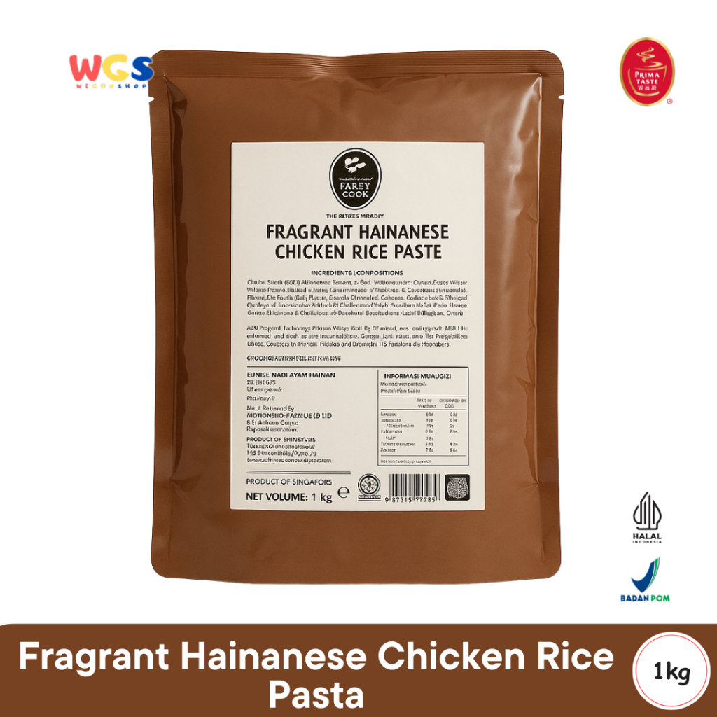 

Prima Taste Fragrant Hainanese Chicken Rice Paste 1Kg - Bumbu Nasi Ayam Hainan