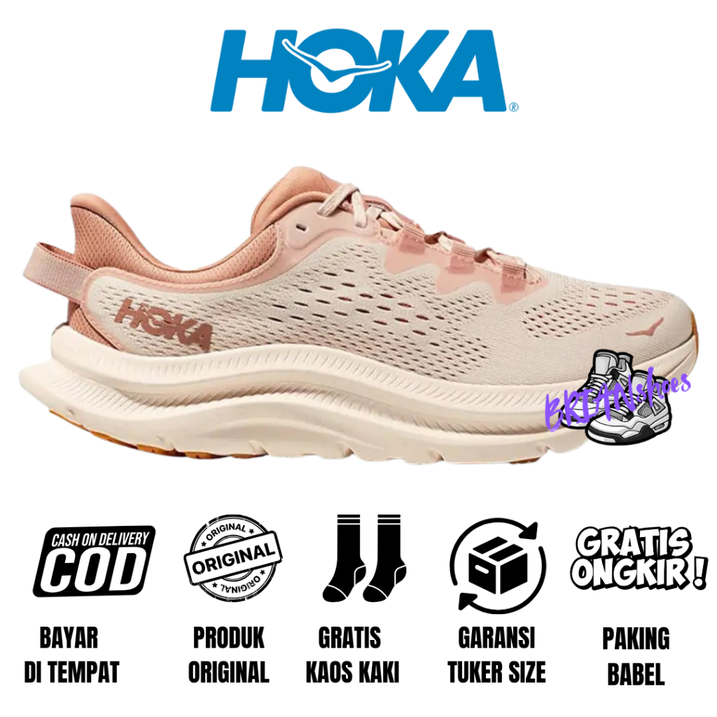 Sepatu Running Wanita Hoka Original Hoka Kawana 2 Vanilla Sandstone