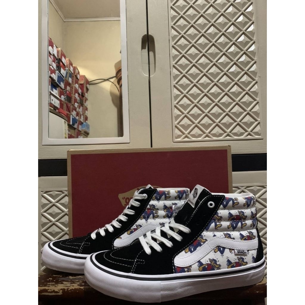 ORIGINAL SK8 HI PRO VANS SKATE WOLF BLACK WHITE