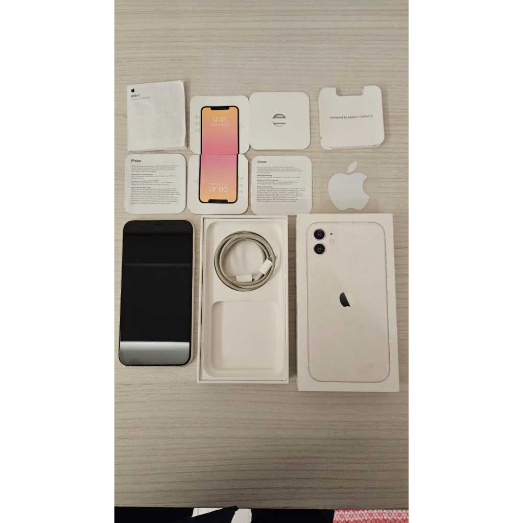 Apple IPhone 11 64 GB RESMI ex IBOX White Lengkap Mulus