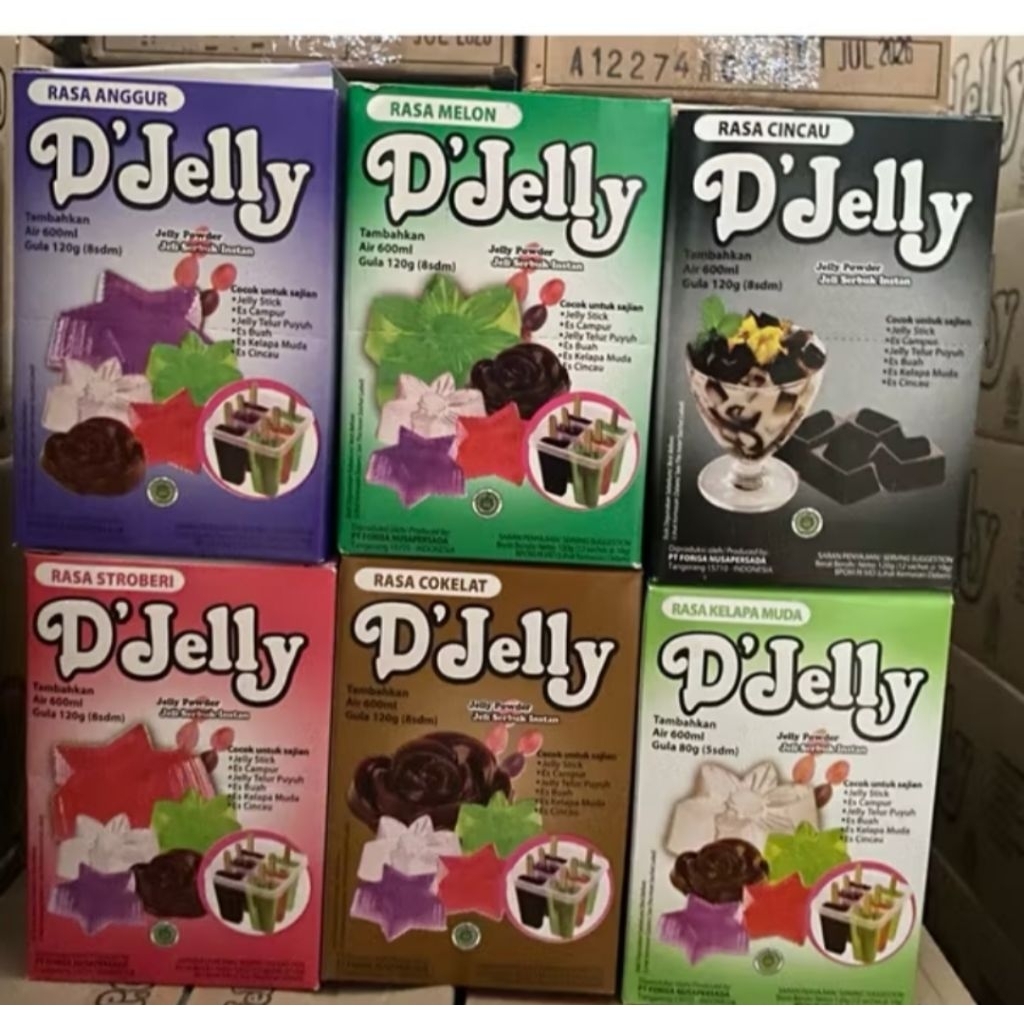 

D'Jelly bubuk instan 10gr 1box isi 12pcs