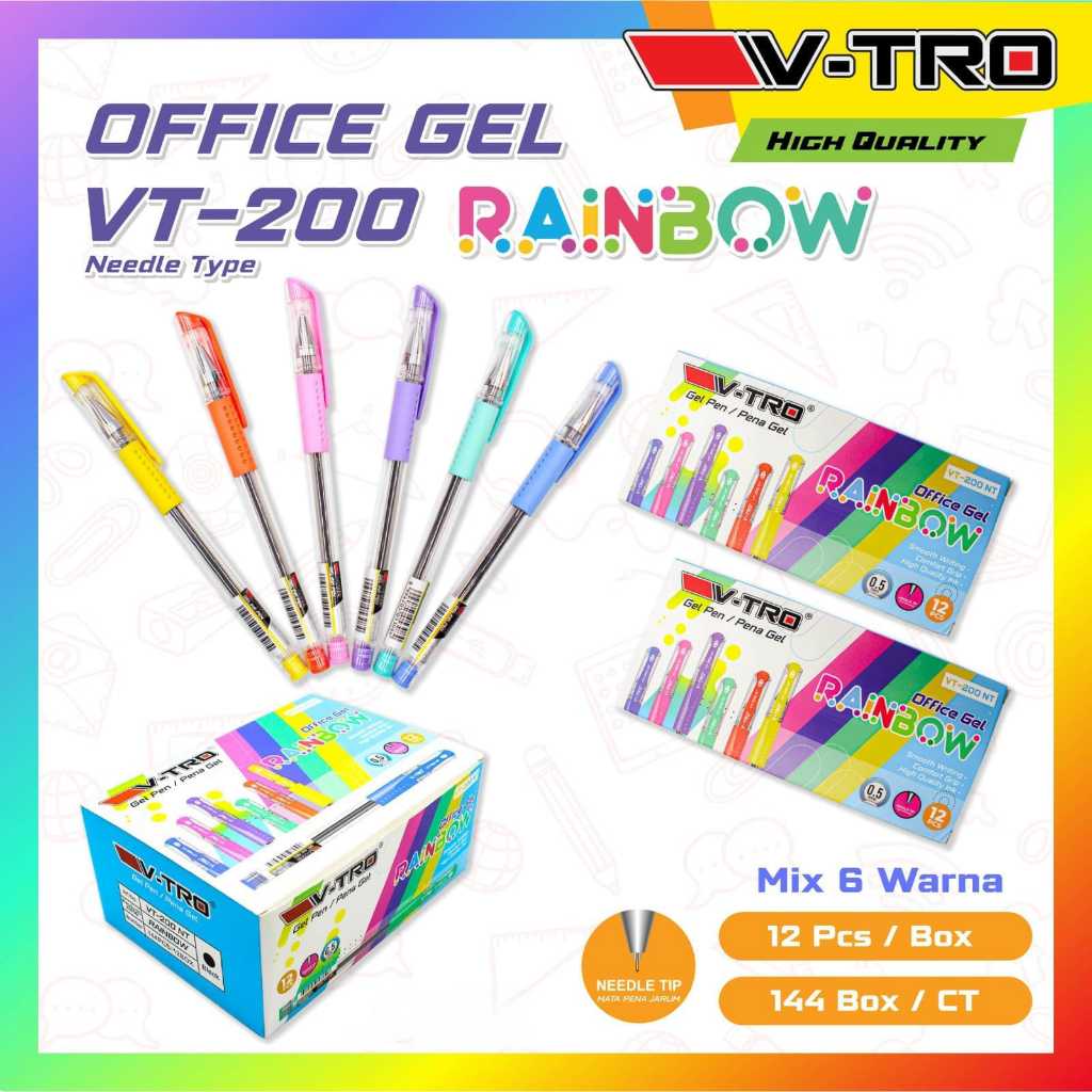 

Pulpen Gel VTRO 0.5mm (12pce)