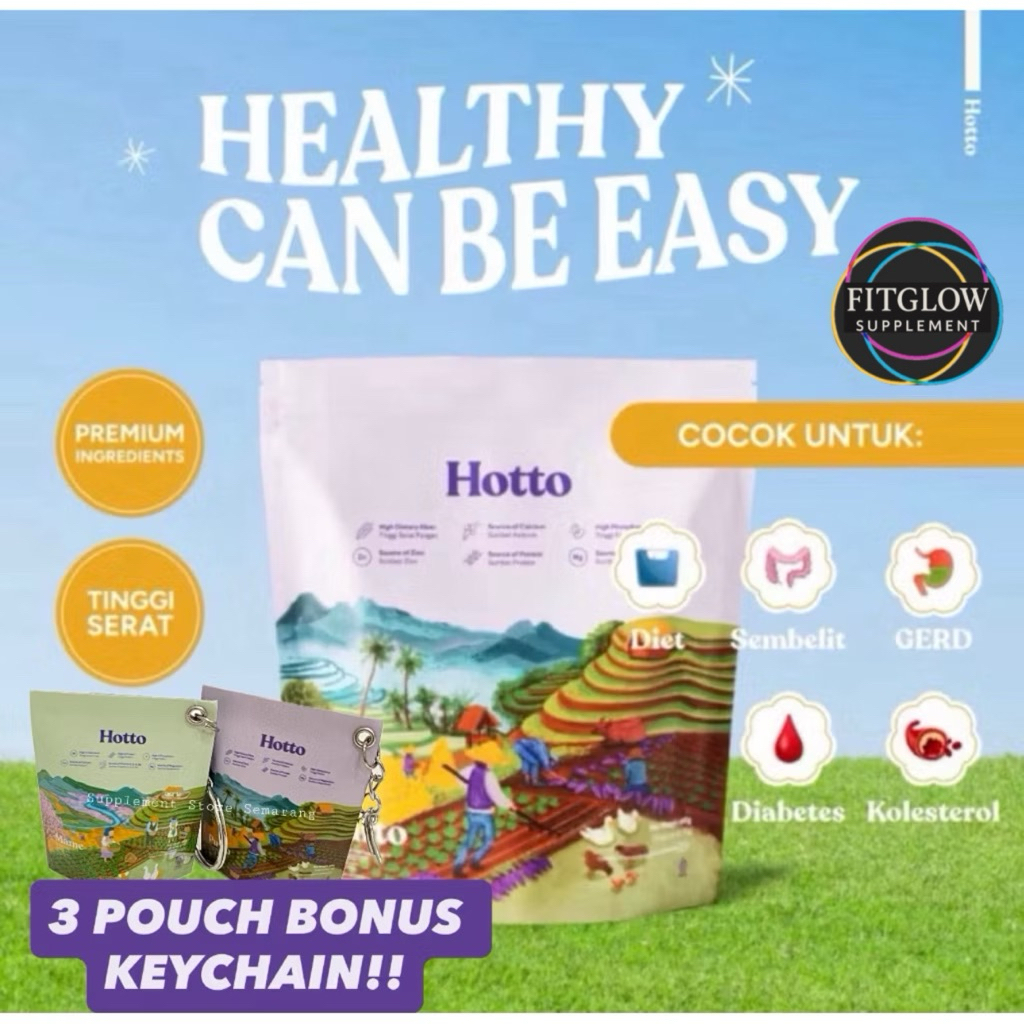 

(BONUS KEYCHAIN!) HOTTO PURTO 1 POUCH 16 SACHET Ubi Ungu - HOTTO MAME 1 POUCH 12 SACHET Edamame Superfood Meal Replacement Multigrains Pengganti Sarapan Isolate Whey Protein Oat BPOM HALAL