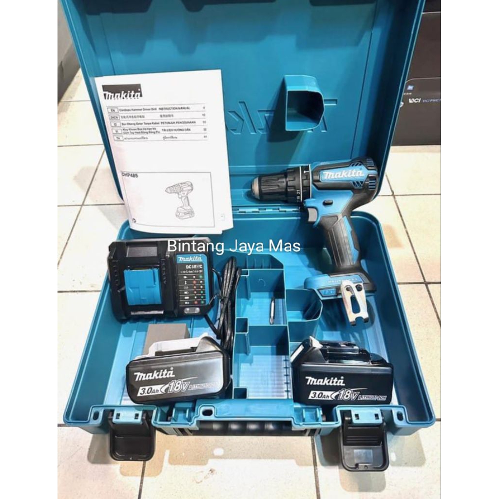 Mesin bor baterai makita brushless DHP485F001
