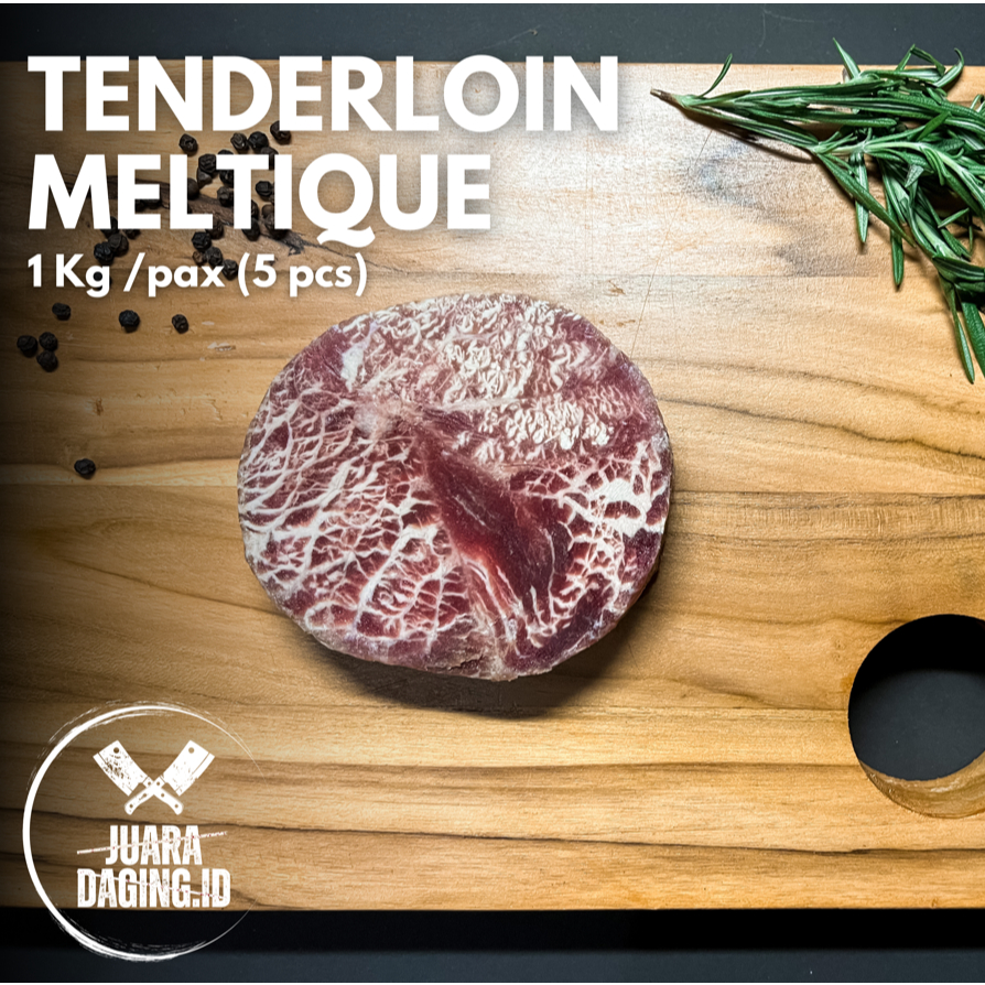 

[ Juara Daging ] Tenderloin Meltique 1 Kg | Kualitas Premium Isi 5 Potong | Daging Meltique | Steak Cut Meltique