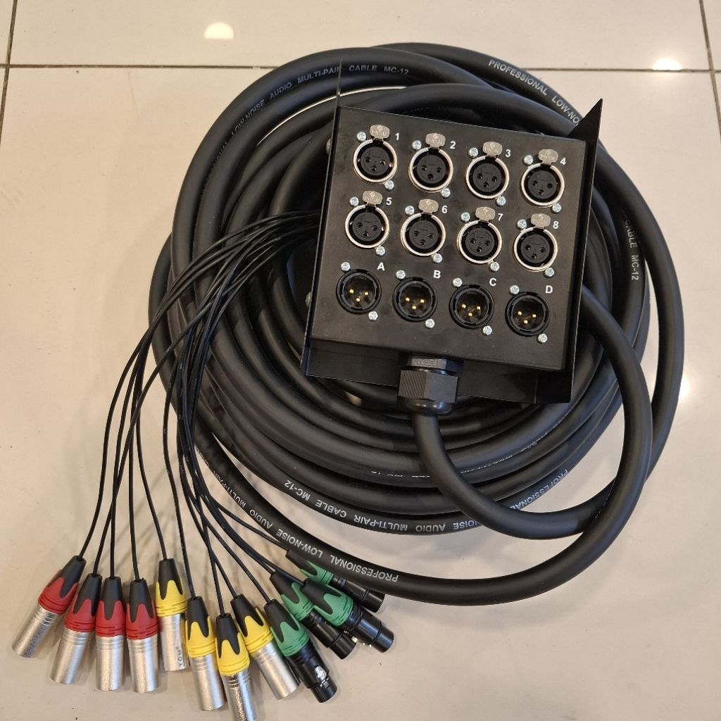 Kabel Snake isi 12Ch Komplit + Box Snake STX Dan Connektornya