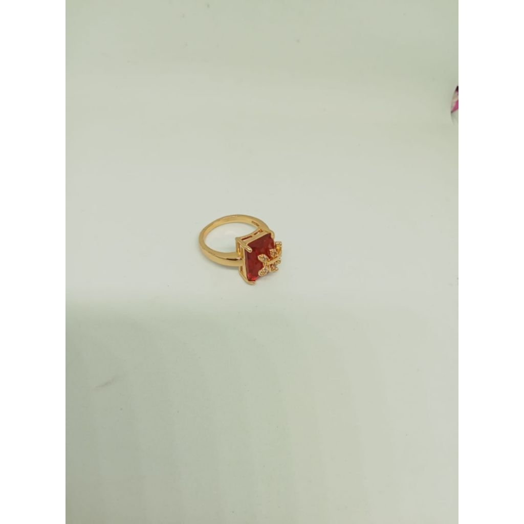 cincin wanita dewasa batu merah delima