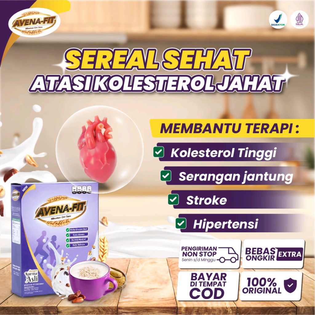 

Avena Fit - Susu Sereal Oat Original Ampuh Turunkan Kolesterol Jahat Secara Alami Jaga Kesehatan Jantung dan Cocok untuk Pola Hidup Sehat