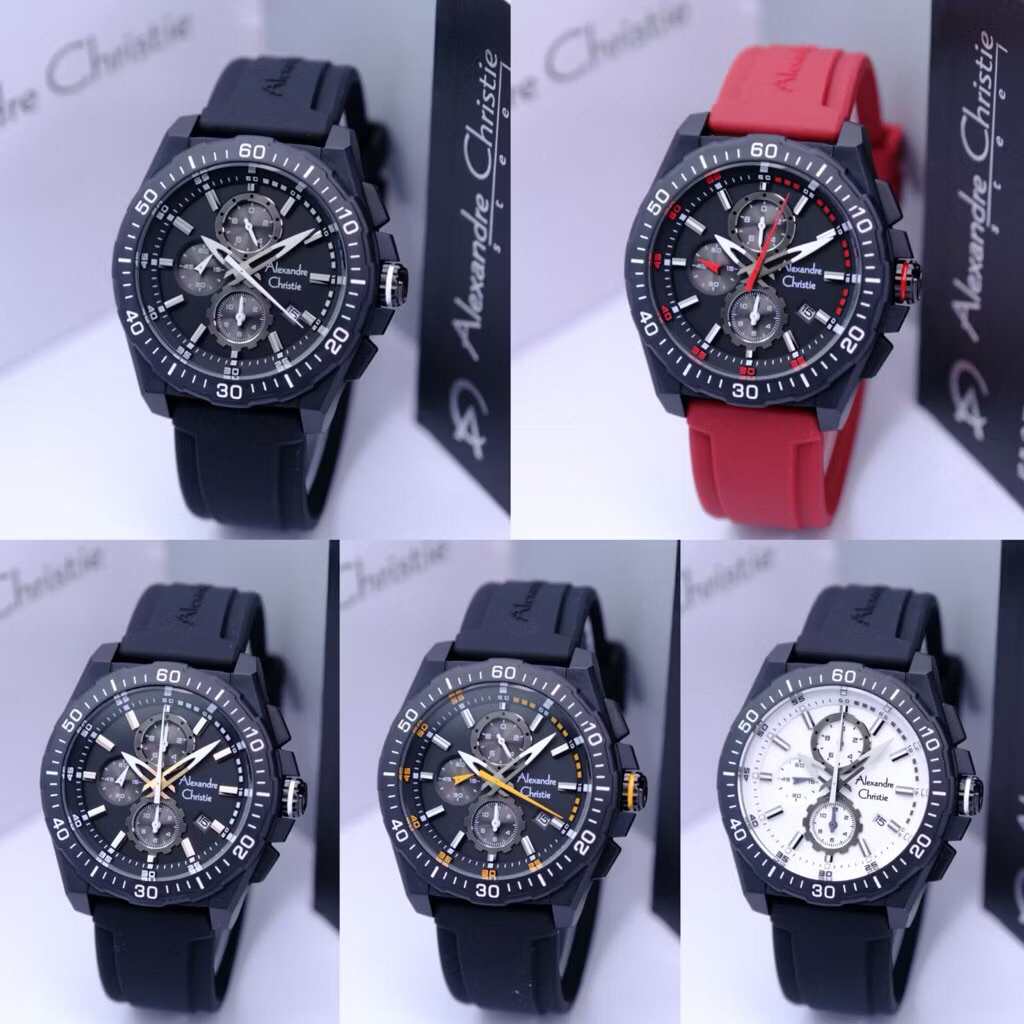 AC6590 JAM TANGAN WANITA ALEXANDRE CHRISTIE AC6590 RUBBER / AC 6590 ORIGINAL AC 6590 2A02 2B12 6689