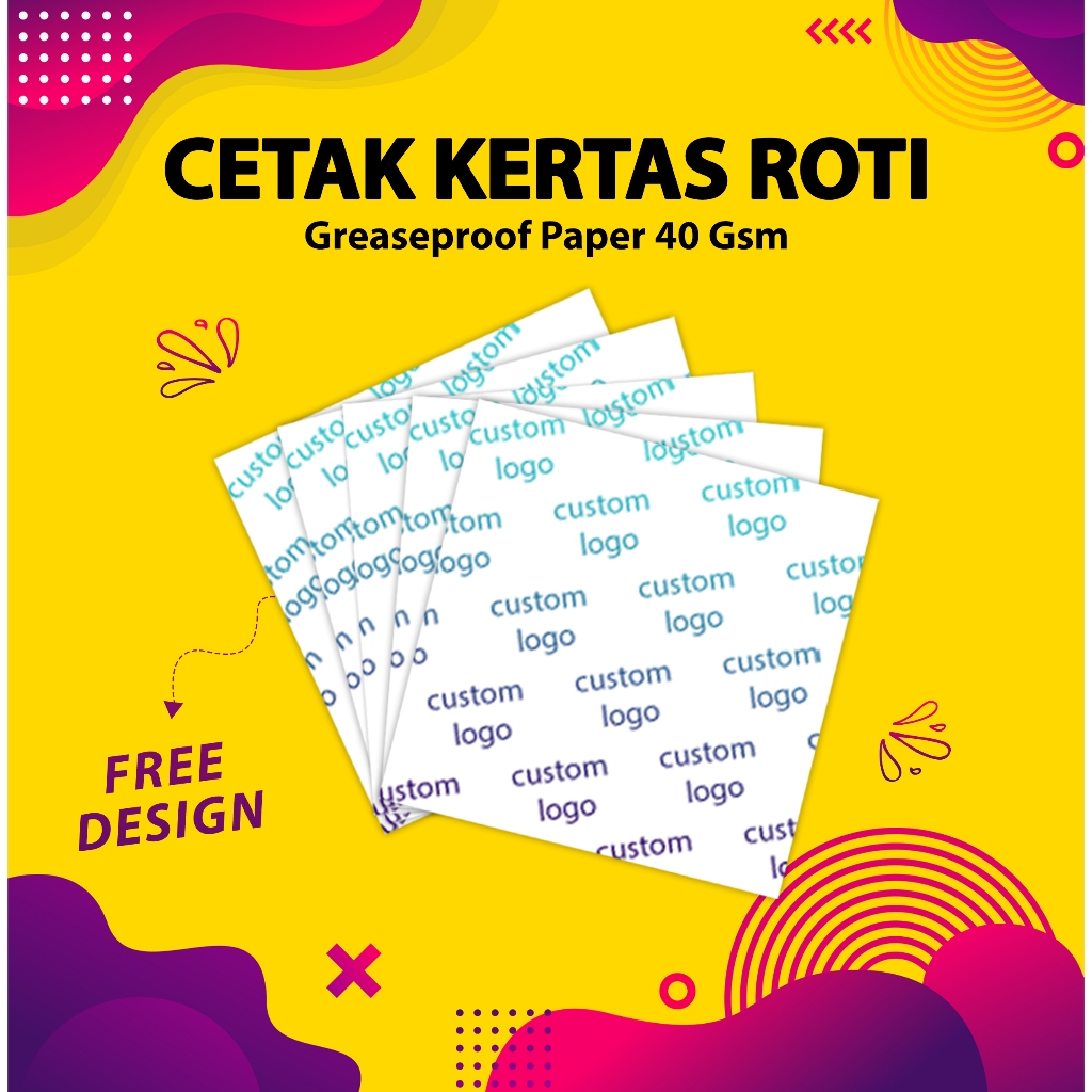 Custom Kertas Roti Foodgrade | Baking Paper | Wrapping Paper | Greaseproof