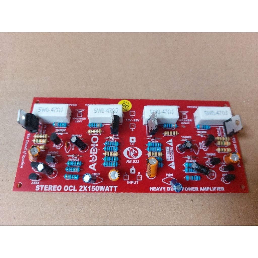Kit Driver Power Amplifier OCL Stereo Driver TIP41 TIP42