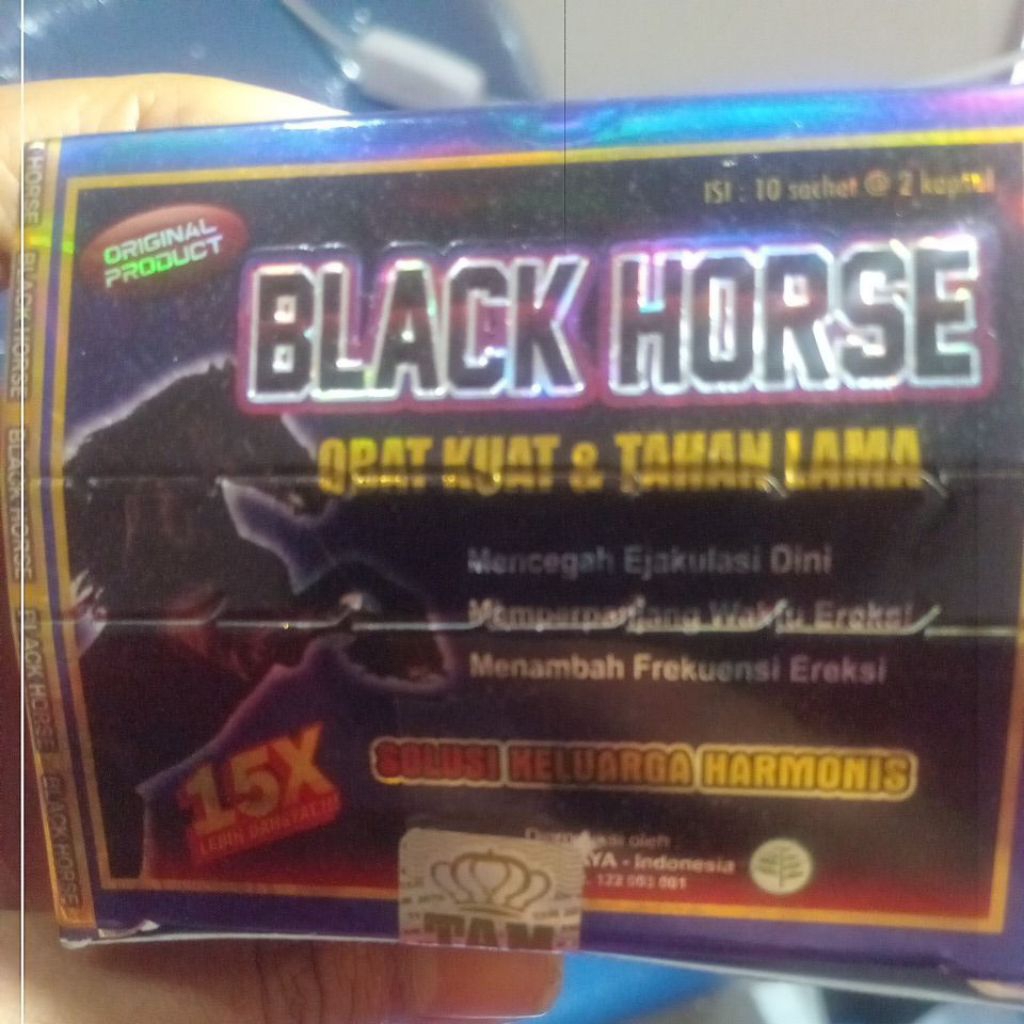 Black Horse Obat Kuat Tahan Lama Kapsul Original // Kuda Liar Resmi BPOM herbal alami tanpa efek sam