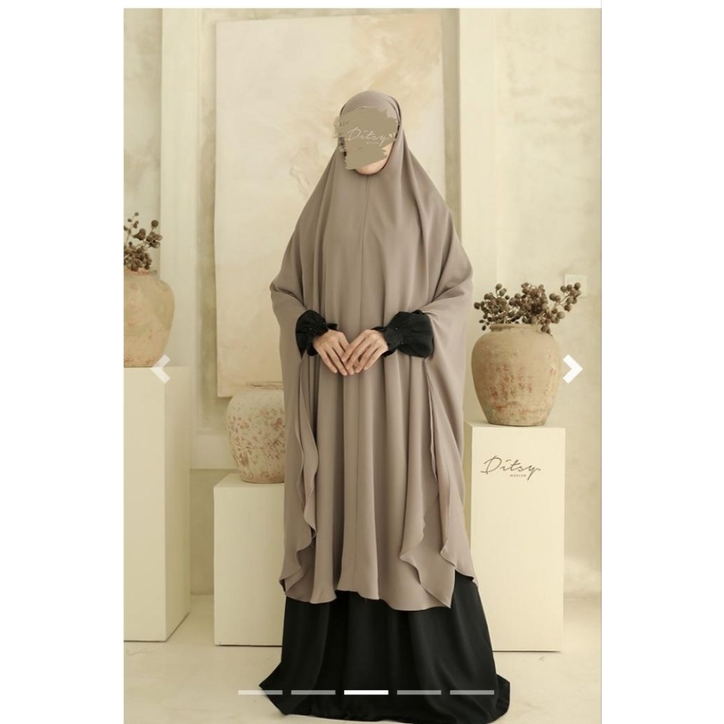 Ditsy Khimar SHAIRA bahan Galaxy Nida