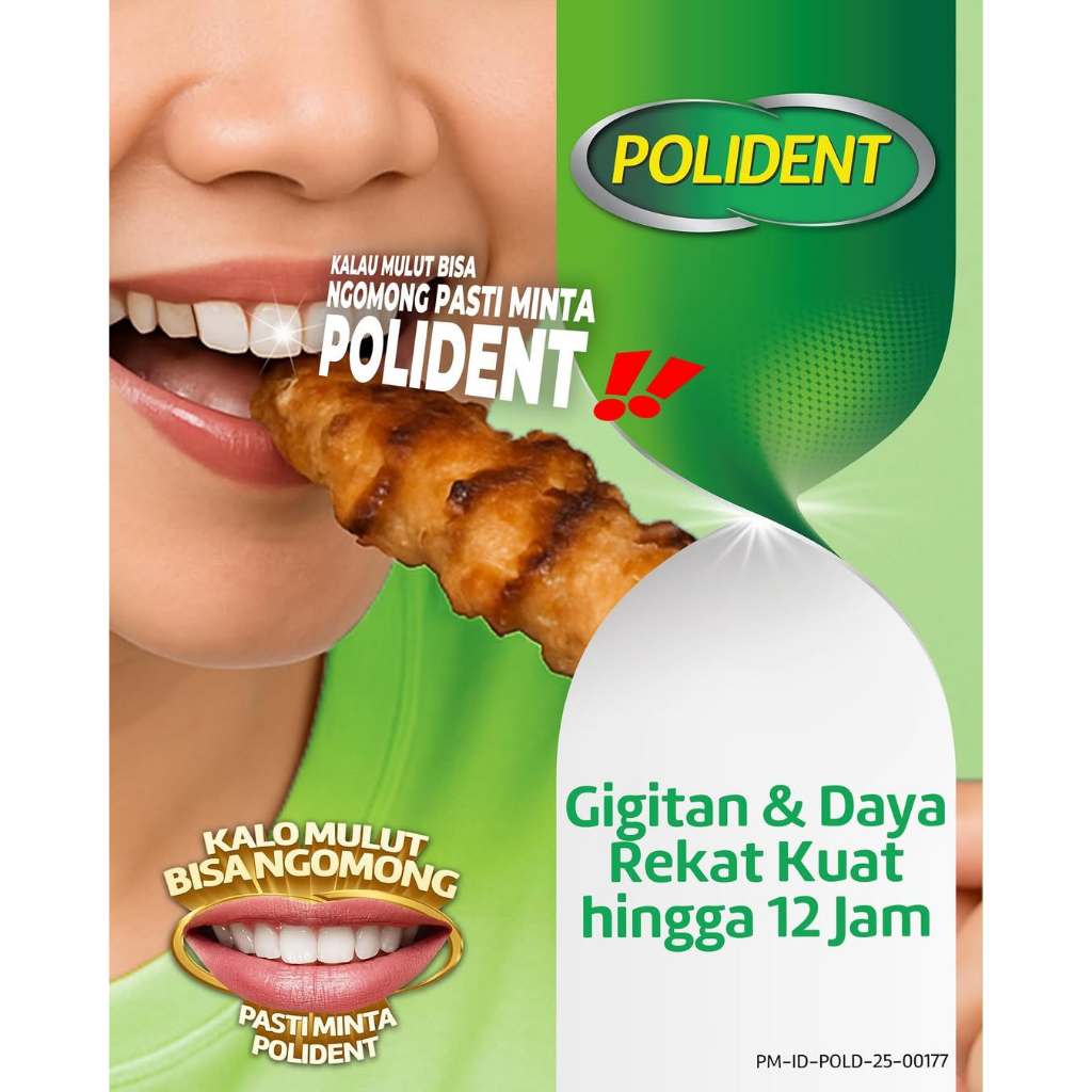Polident Fresh Mint Lem Gigi Palsu Krim Perekat Gigi Palsu Fresh Mint Gigi Palsu Patah 20g 60 g