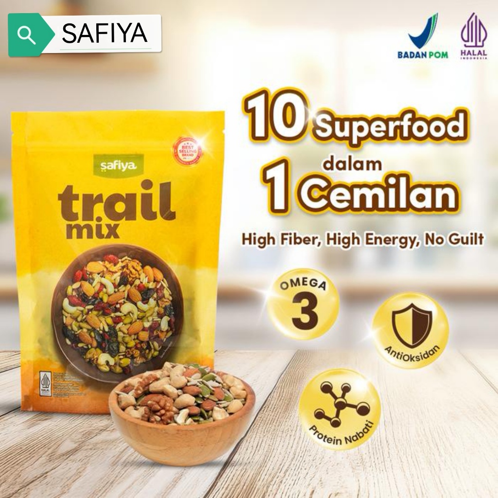 

Safiya Trail Mix Original 500 Gram Dried Fruit Roasted Premium