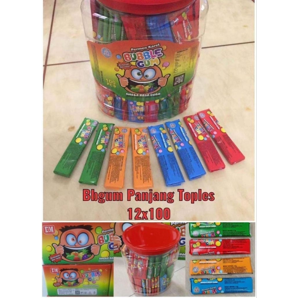 

BUBBLE GUM 100PCS RASA BUAH BUAHAN FREE TOLES CANTIK