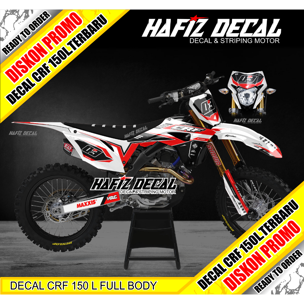 DECAL CRF, DECAL CRF 150 L FULL BODY, DECAL CRF 150 L, DECAL CRF 150, STICKER CRF 150L FULL BODY