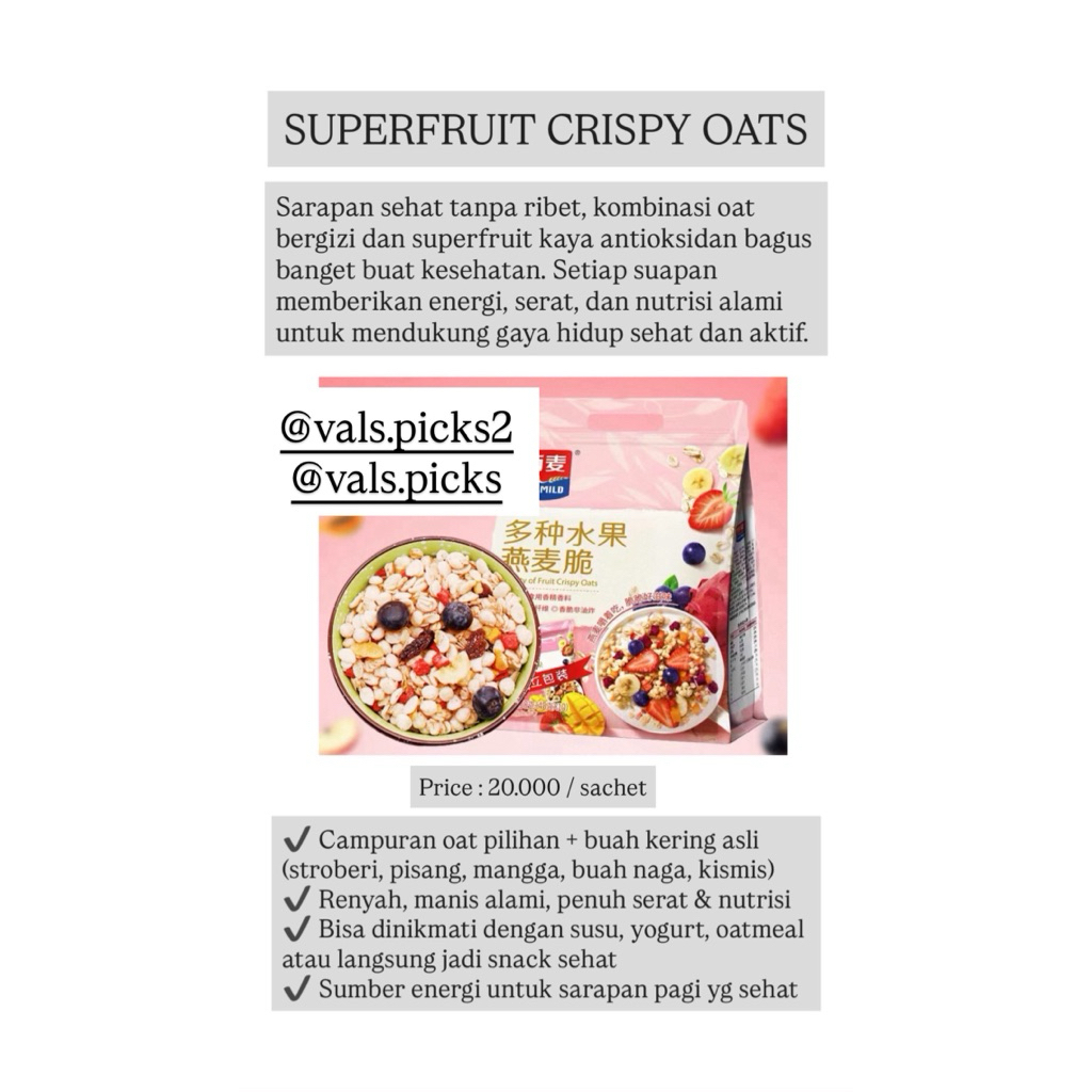

Superfruit Crispy Oats