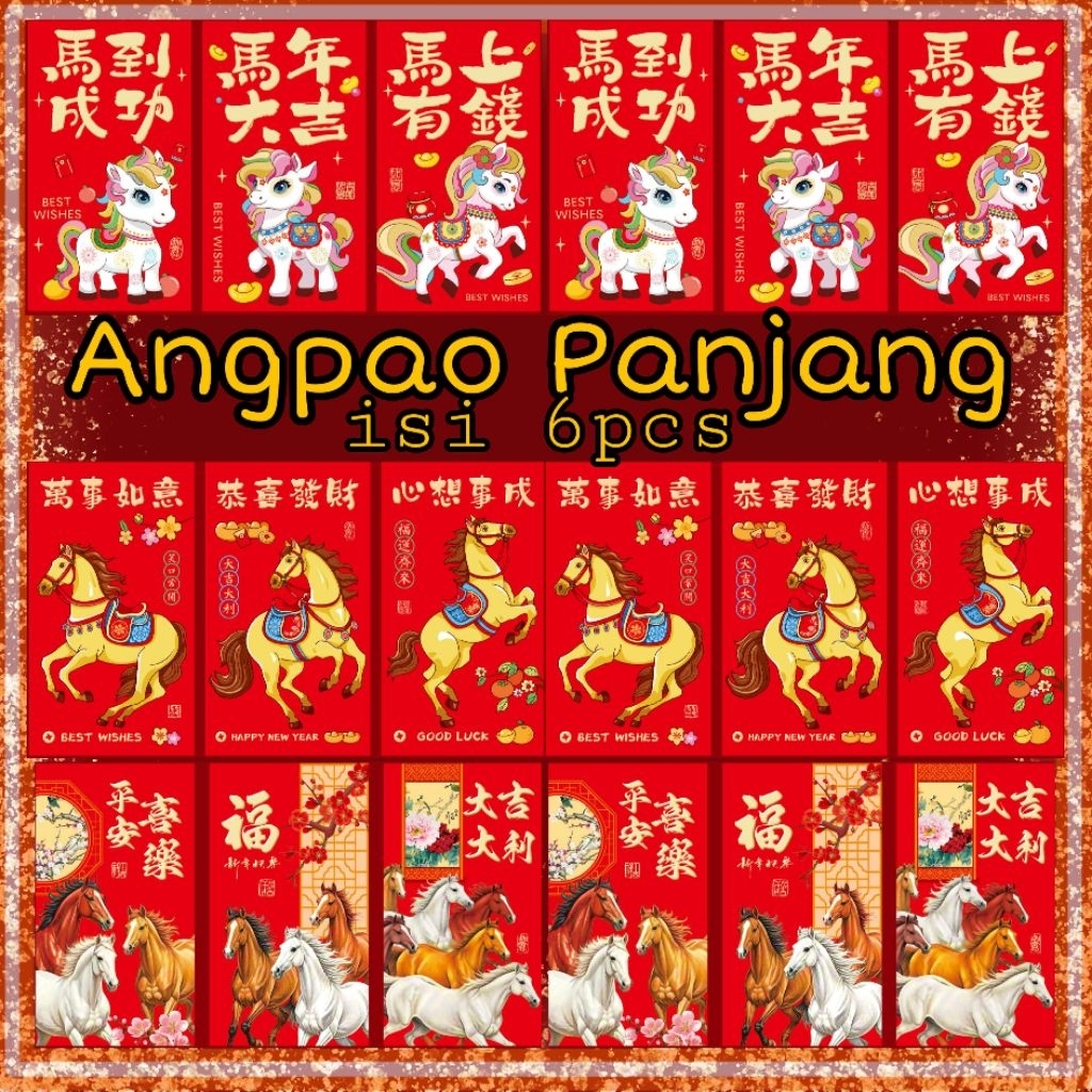 

Angpau imlek panjang 2026 Fu shio kuda hungpau hock angpao