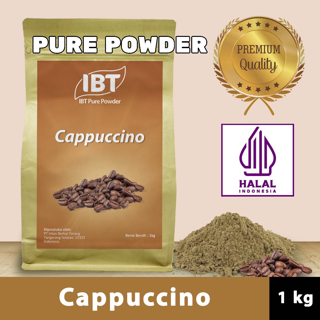 

Pure Cappuccino Powder Essence Murni Bubuk Import Makanan Kue