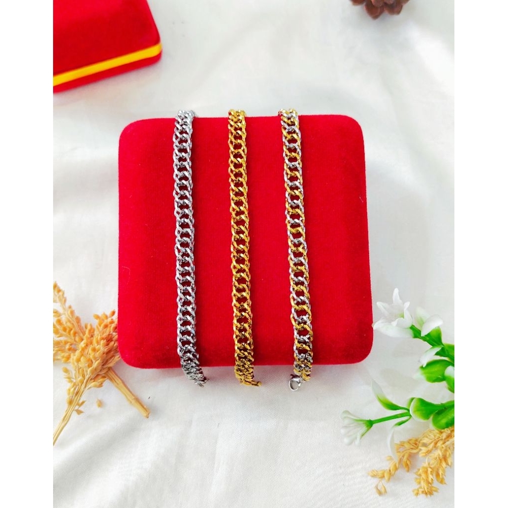 GELANG RANTAI TITANIUM IMPORT ASLI