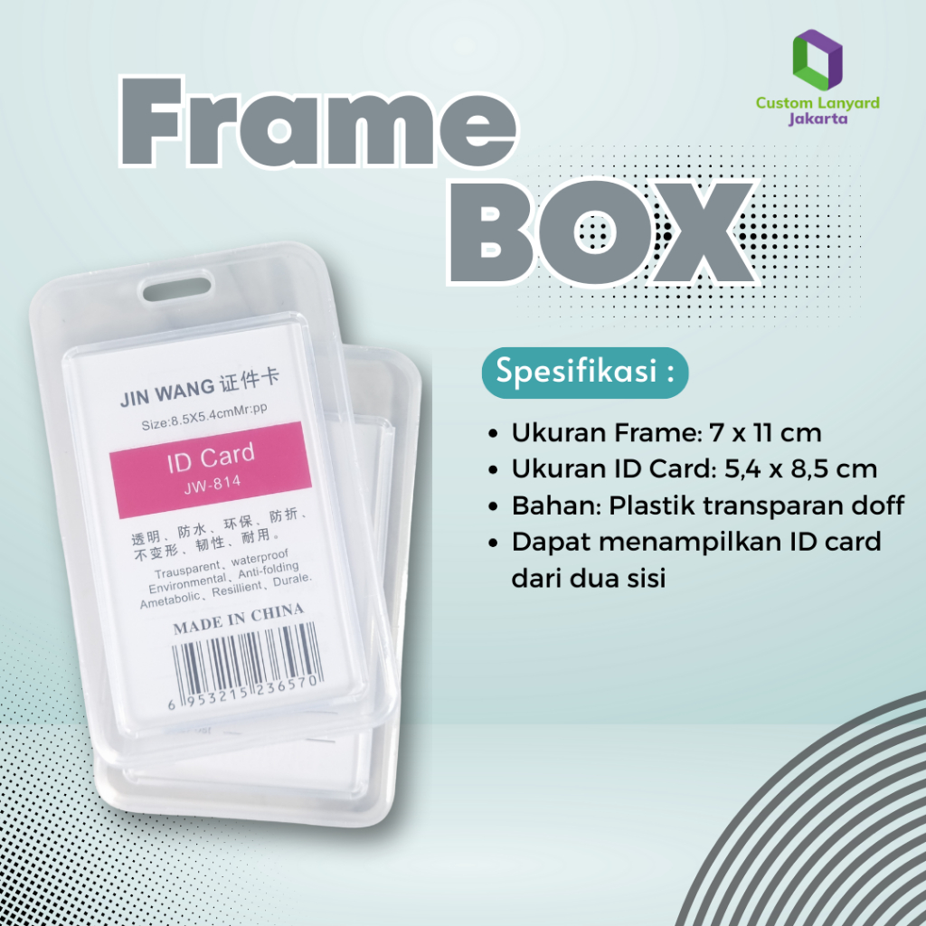 

Frame casing BOX tempat ID card flashdisk holder BENING TUTUP