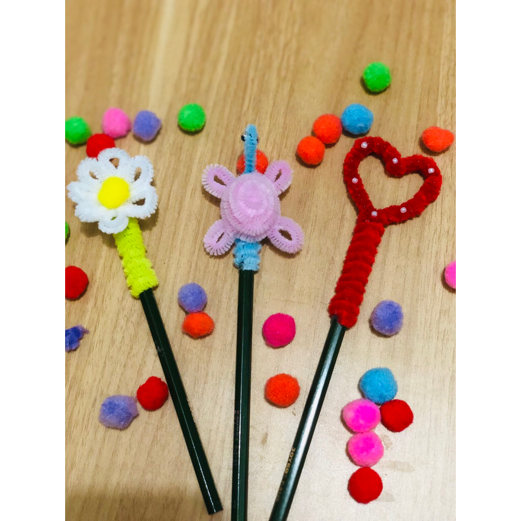 

pensil hias bulu kawat isi 3