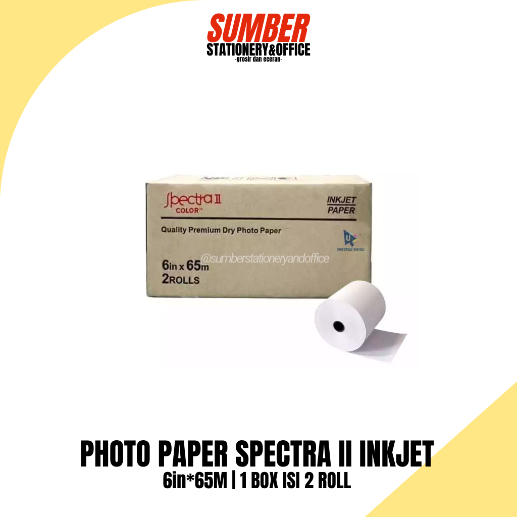 

SPECTRA II INKJET PHOTO PAPER ROLL 6 INCH* 65 M - IMPROVED VERSION - 1 ROLL