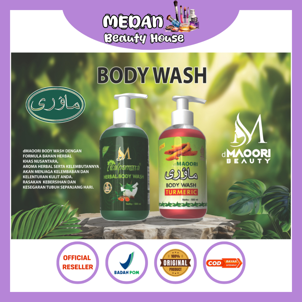 MAOORI Turmeric Body Wash 500ML (Sabun Arab Body Wash) Pyary Sabun Cair ORIGINAL