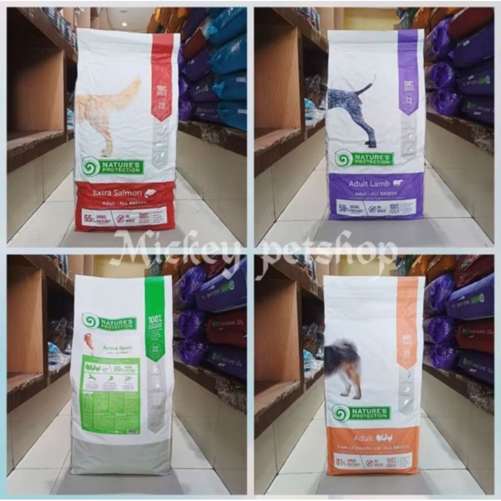 GOJEK Natures Protection Dog Food Adult Senior 12kg