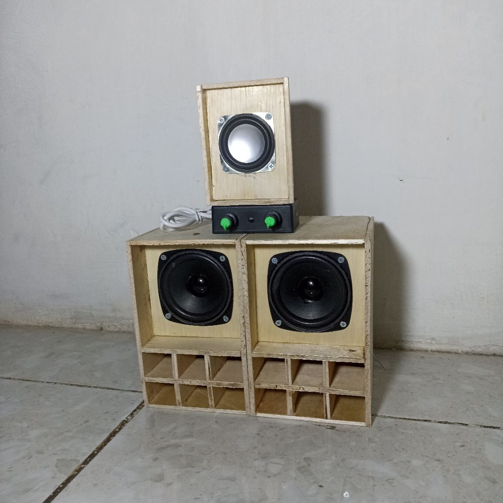 miniatur sound system 3 inch siap bunyi