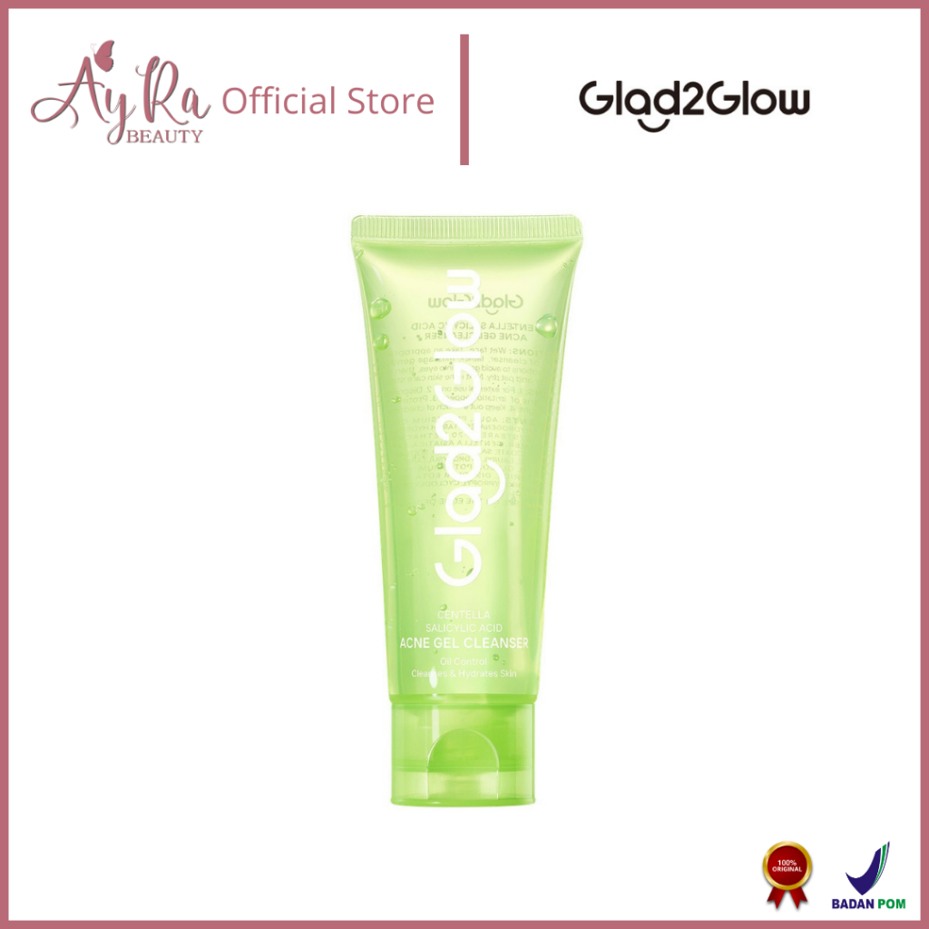 AyRa Beauty - Glad2Glow Centella Salicylic Acid Acne Gel Cleanser facial wash skincare face wash sab