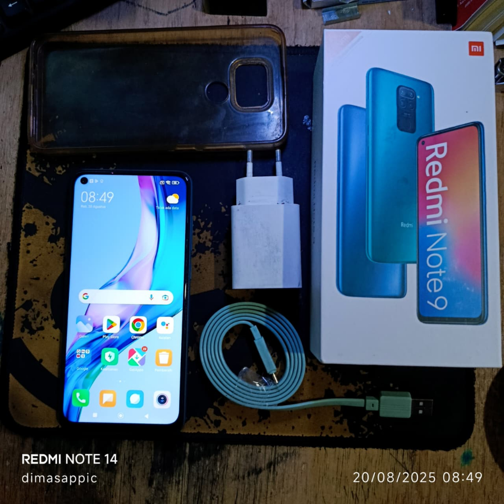 HP Second Redmi Note 9 RAM 4/64 GB Bekas Mulus Fullset Normal - Xiaomi