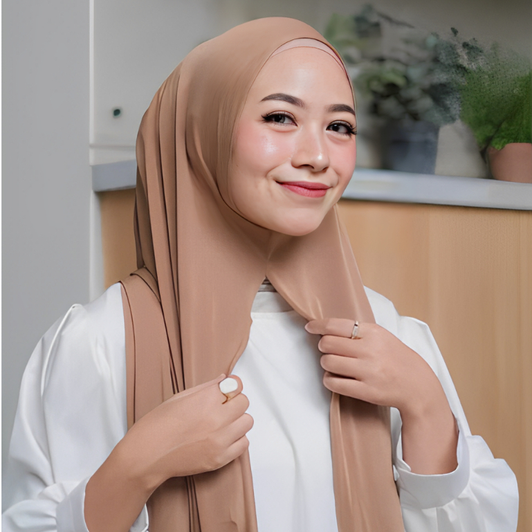 Pashmina Oval Instan Jersey | Pashmina Oval Jersey Premium | Hijab Pashmina Oval