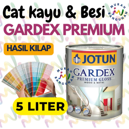 TERLARIS Jotun GARDEX - 5 Ltr / Cat Minyak Jotun / CAT KAYU DAN BESI GARDEX PREMIUM GLOSS JOTUN 5 LI