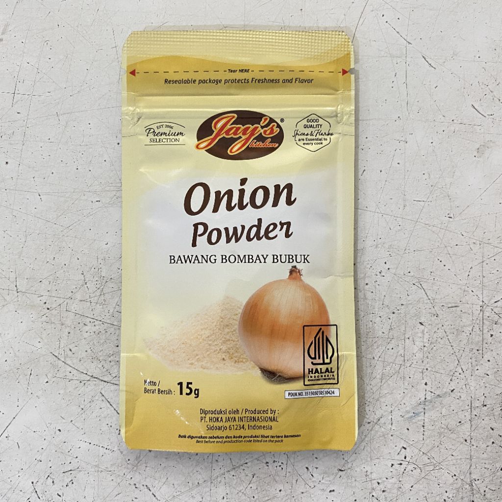 

Jay's onion powder sachet 15 gram | bawang bombay bubuk