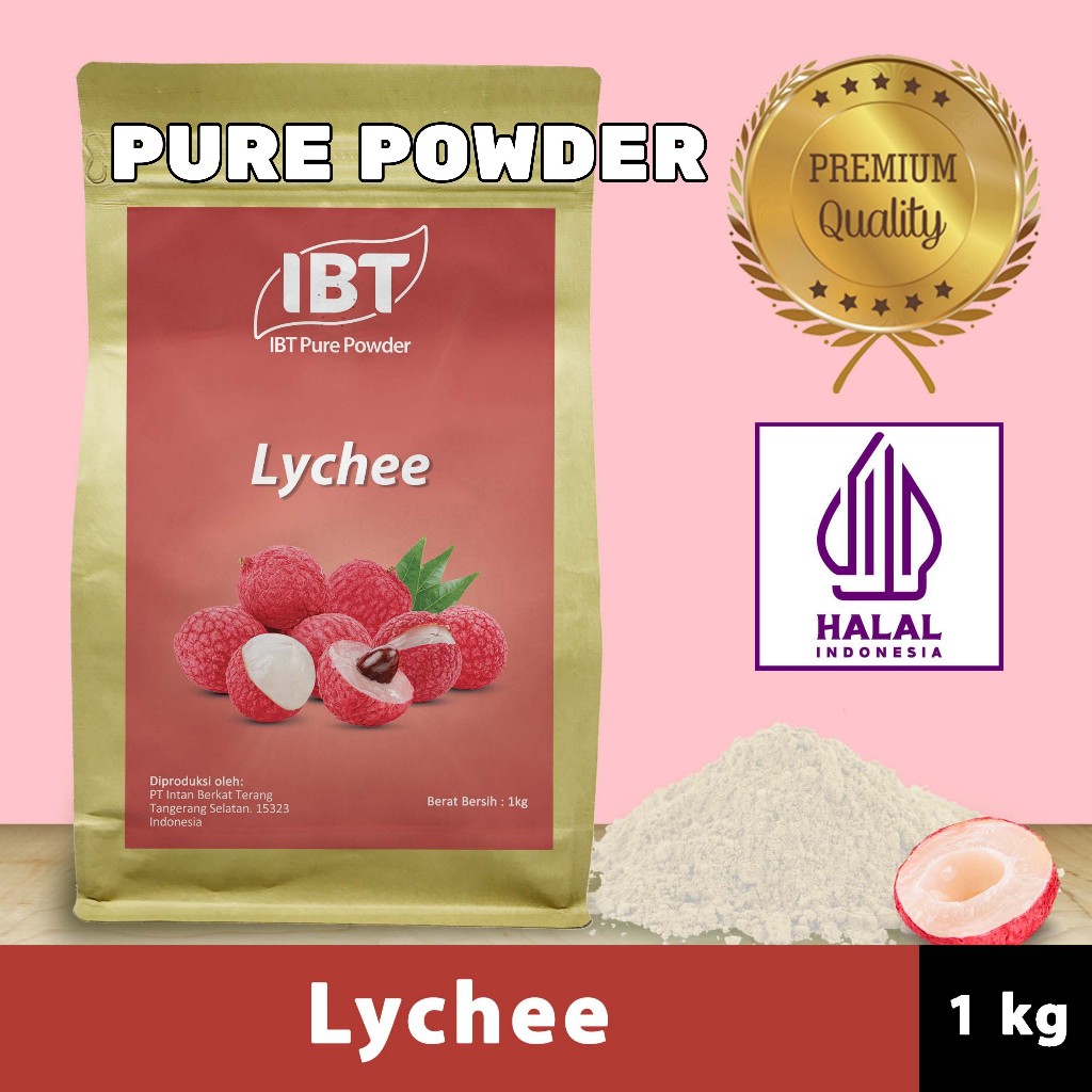 

Pure Lychee Powder Essence Murni Bubuk Leci Import Makanan Kue