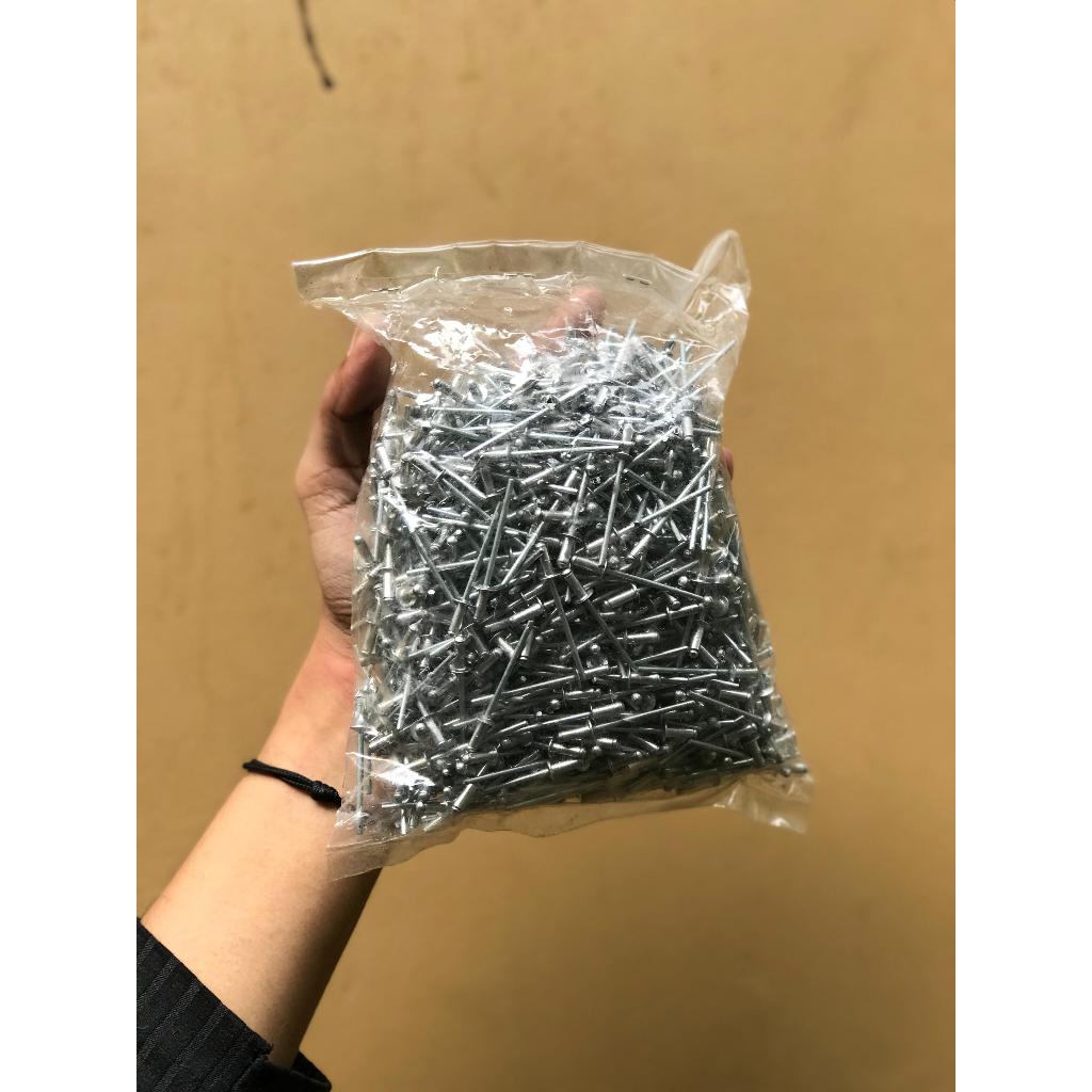 Paku Rifet/Paku Rivet Holow/ Aluminium /Seng/Paku Rifet Drill Hole Rifet Rivetti Knalpot 1000/pcs[ka