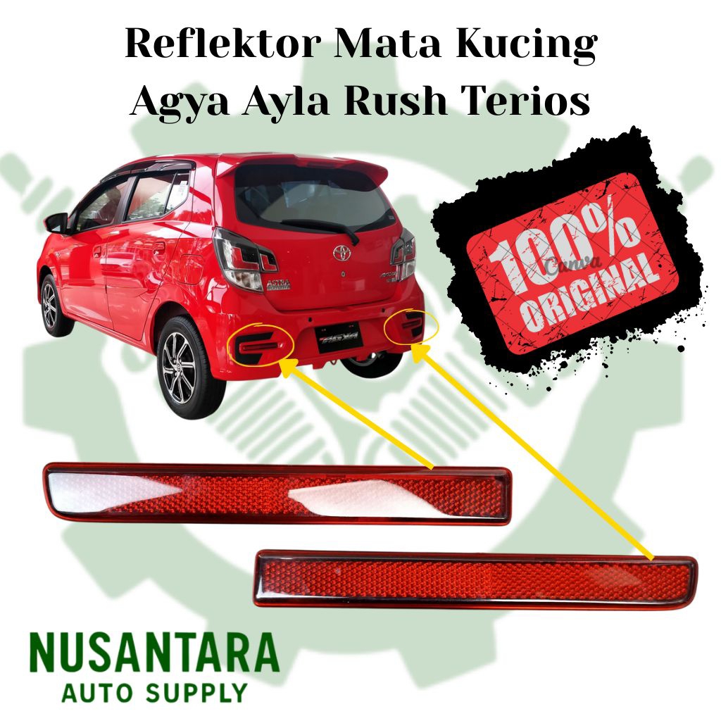 Reflektor Mata Kucing Bemper Belakang Agya Ayla Rush Terios