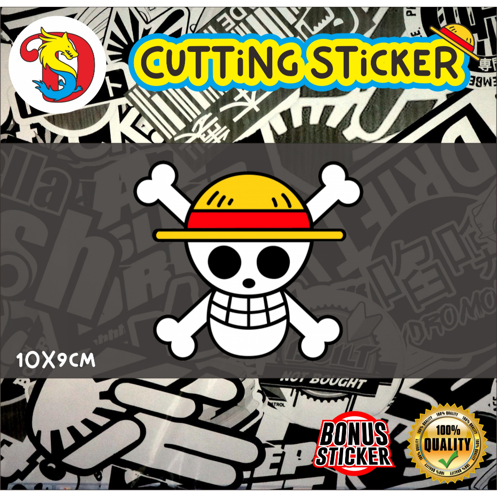 

Stiker One Piece Jolly Roger 10x9 cm – Bahan Oracal Germany | Desain Khas Luffy & Topi Jerami | Bonus Sticker & Packing Aman | DRAGON STICKER