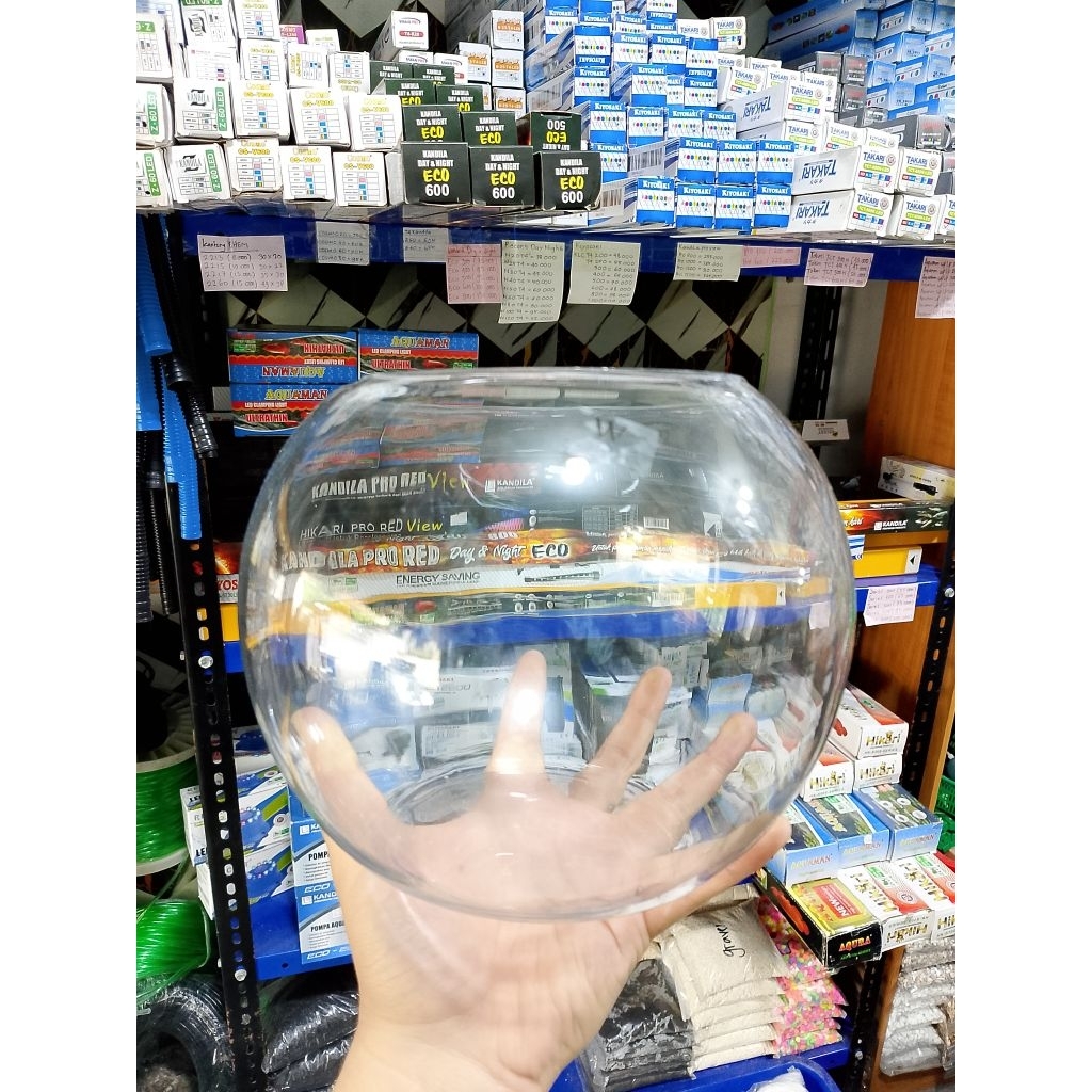 AQUARIUM BULAT // 4 LITER // KACA // LUNA