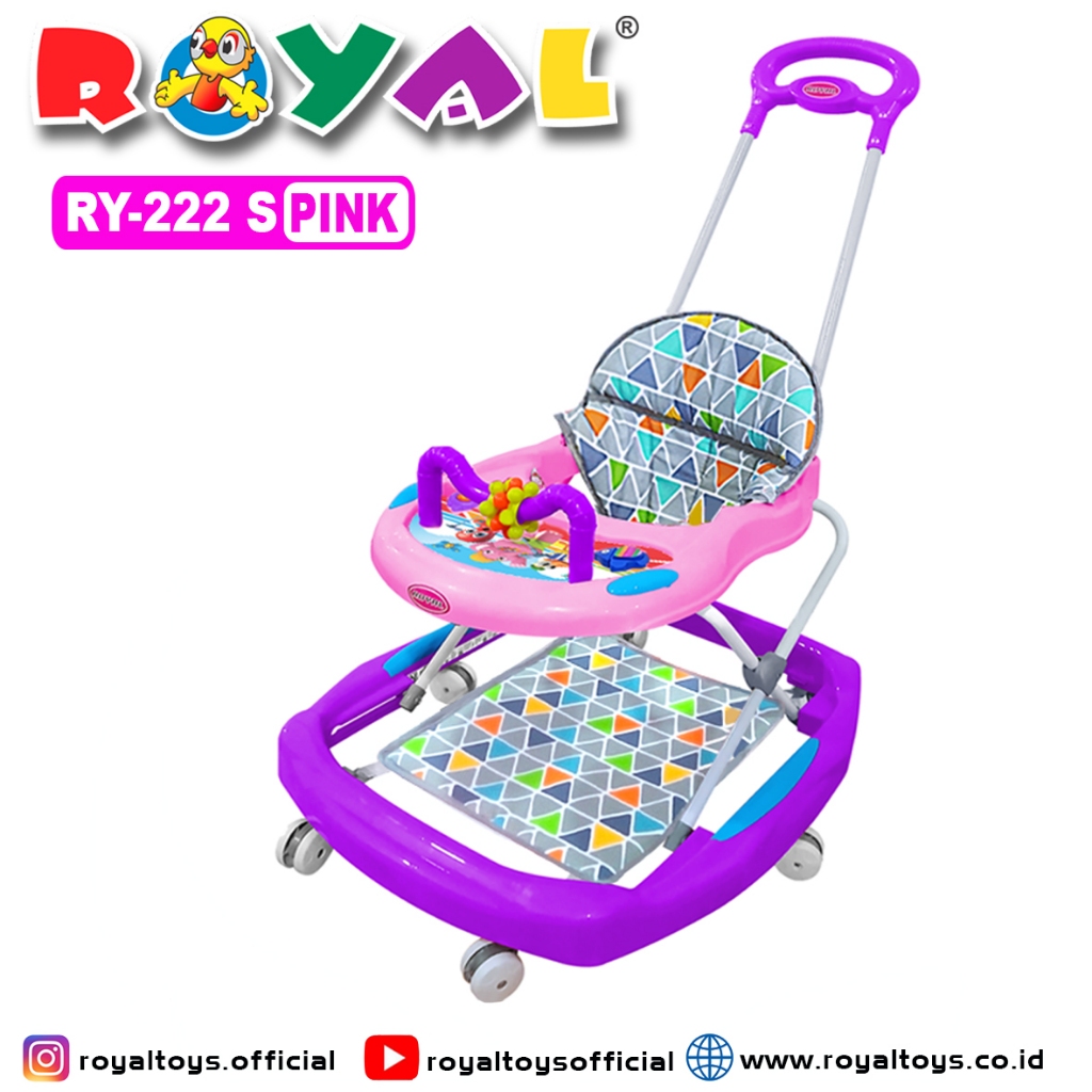 BABYWALKER ROYAL TYPE RY-222 BABY WALKER DENGAN DESIGN RAMPING, ALAT BANTU BELAJAR JALAN BAYI