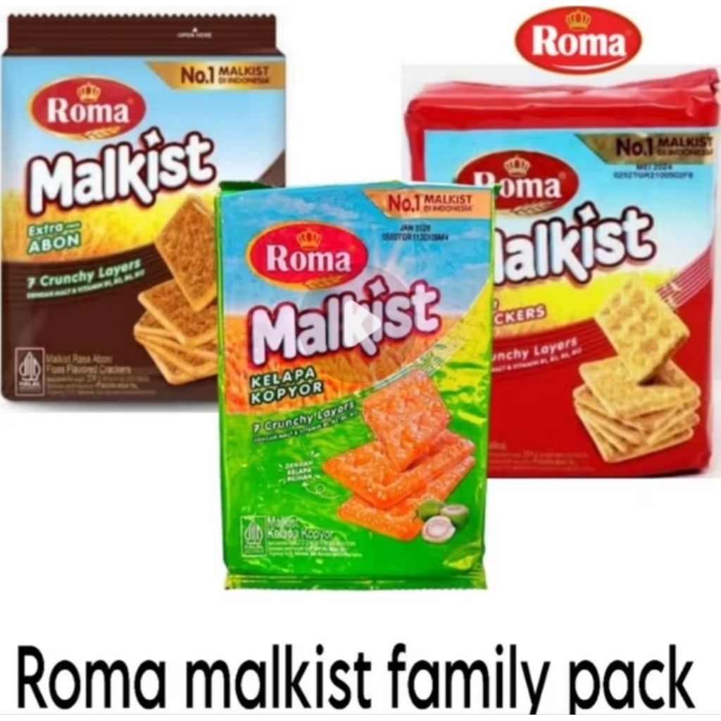

Roma malkist 200 gram - 224 gram / Biskuit roma malkist / Biskuit crackers renyah 1 dus isi 36 pcs