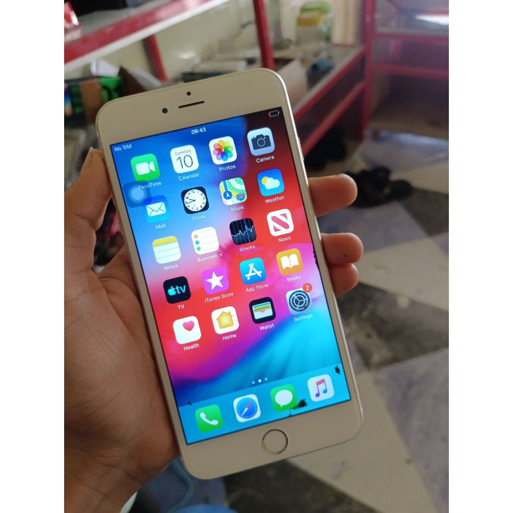 Iphone 6+ 6plus 64GB minus lcd bercak hitam dan kadang restart sendiri