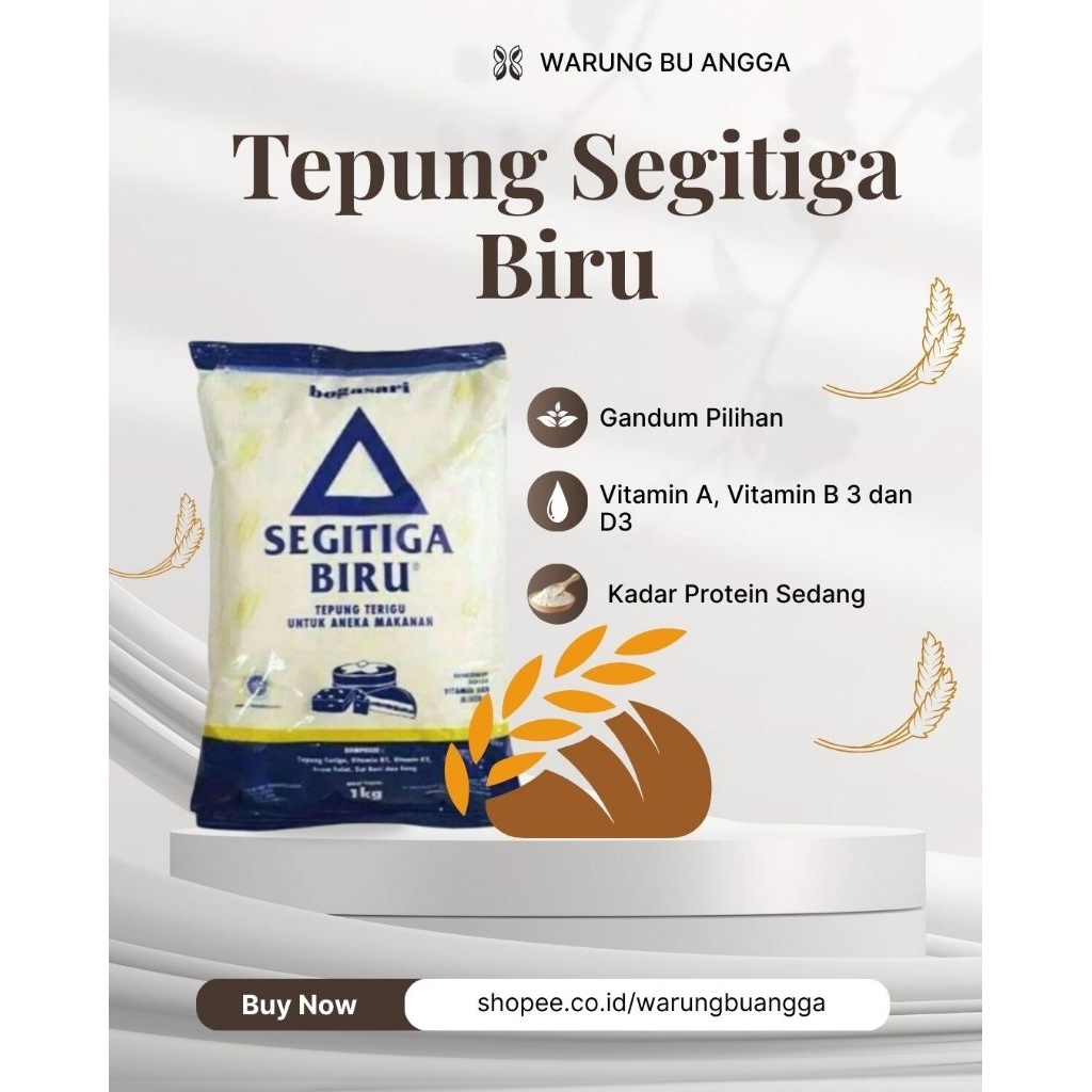 

Tepung Segitiga Biru 1kg | TEPUNG TERIGU